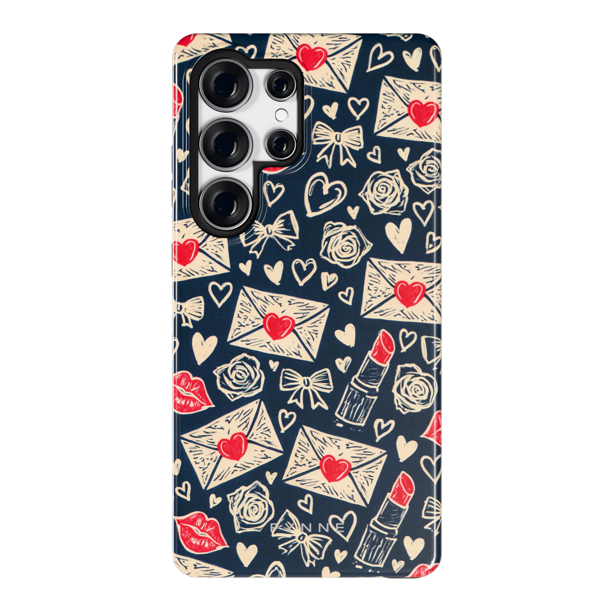 Liefdesbrieven hoesje voor Galaxy S25 Ultra, achterkant