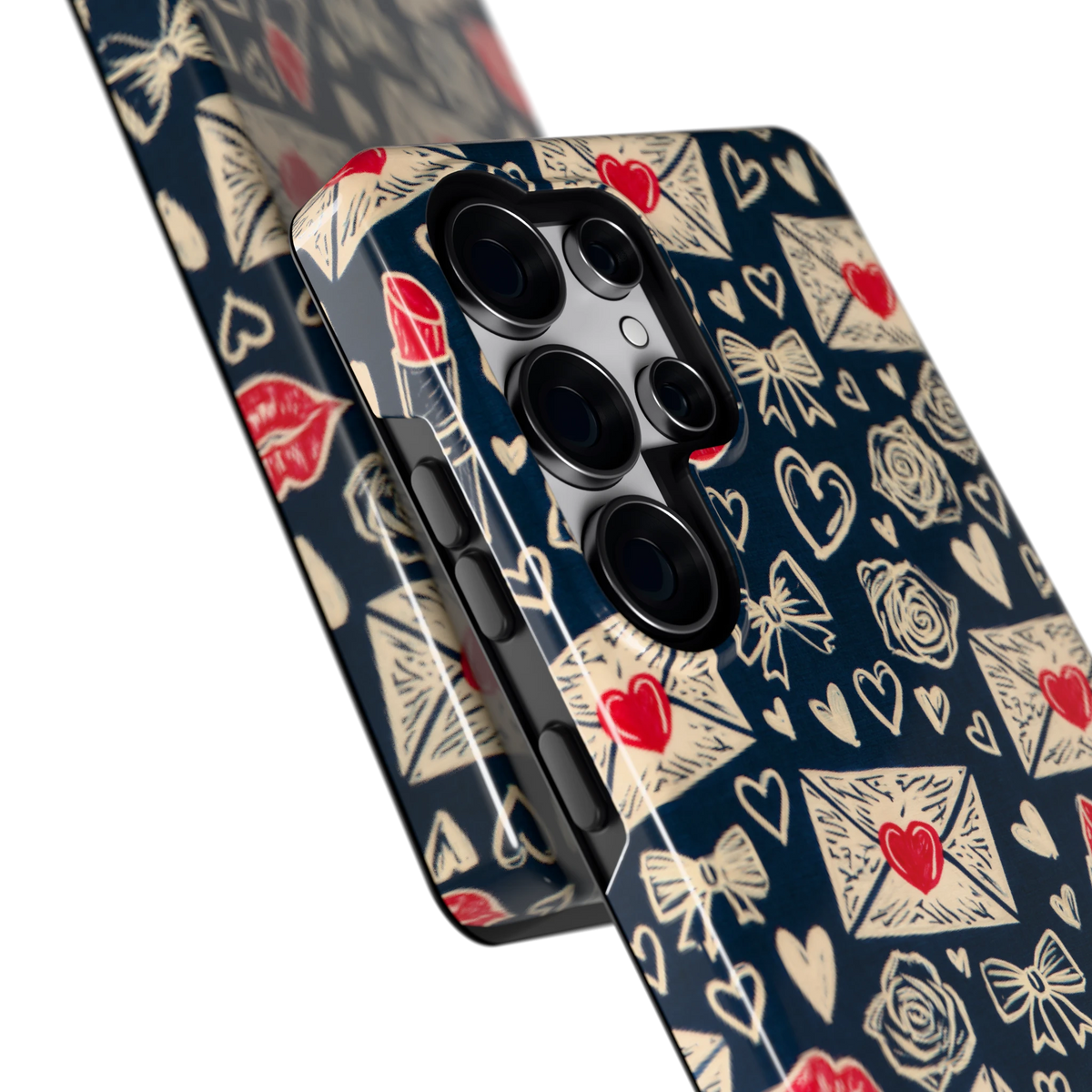 Liefdesbrieven hoesje voor Galaxy S25 Ultra, close-up
