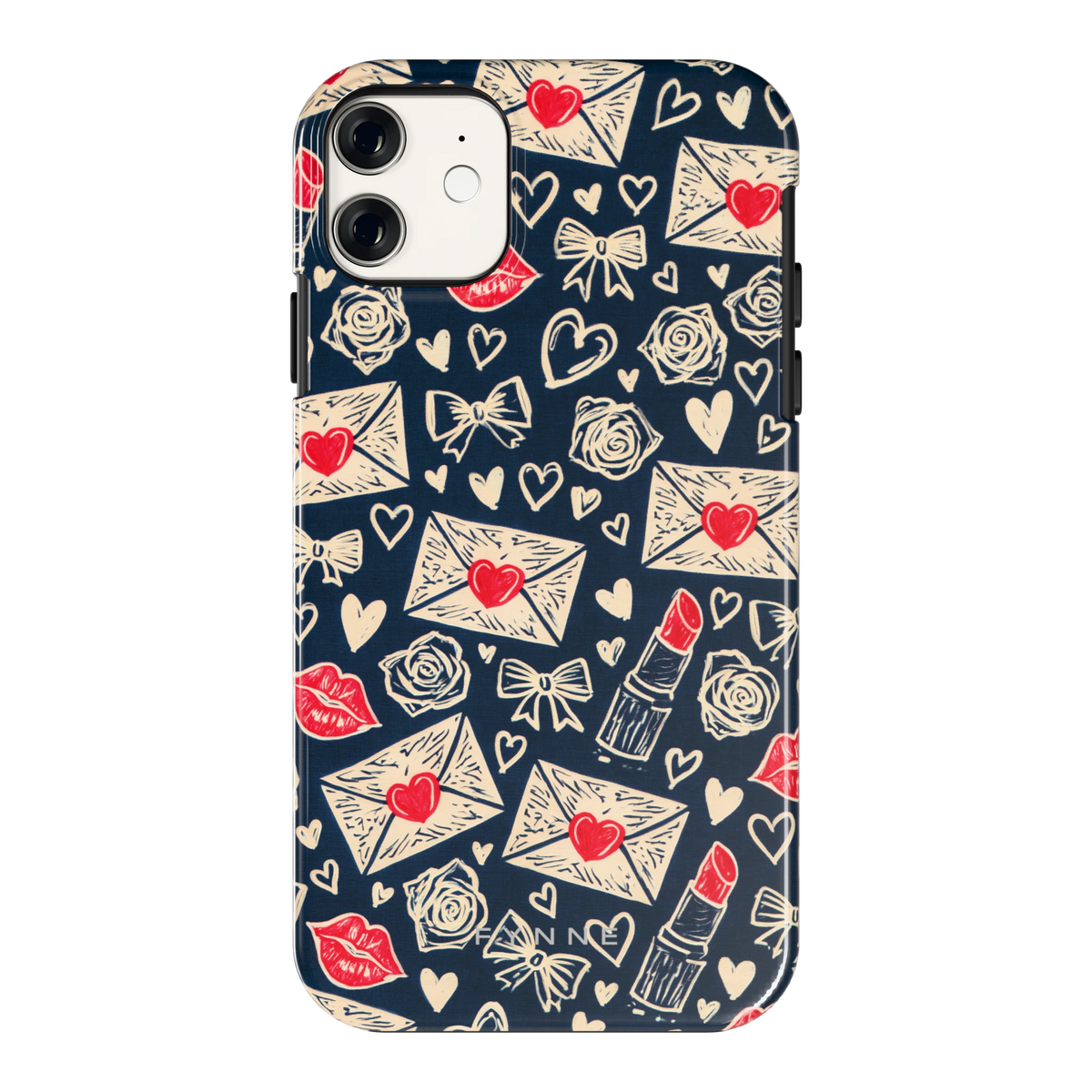 Liefdesbrieven hoesje voor iPhone 11, achterkant