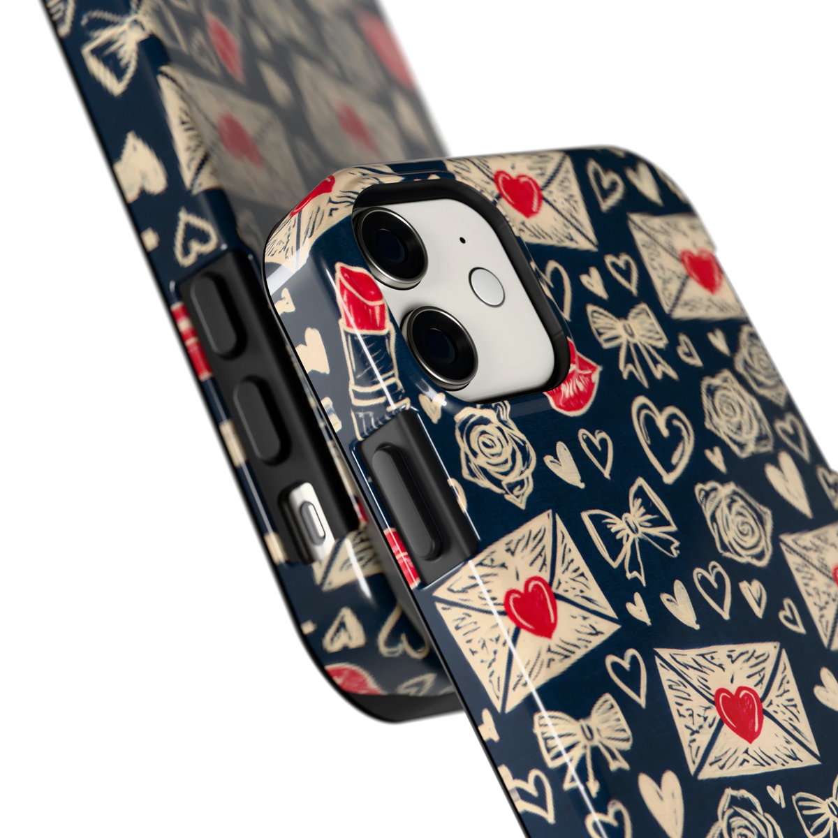 Liefdesbrieven hoesje voor iPhone 11, close-up