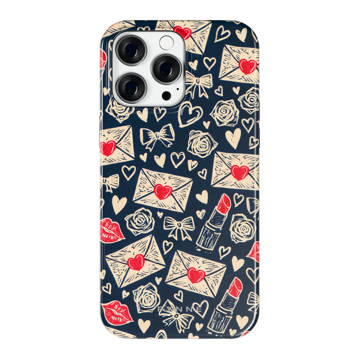 Liefdesbrieven hoesje voor iPhone 14 Pro Max, achterkant