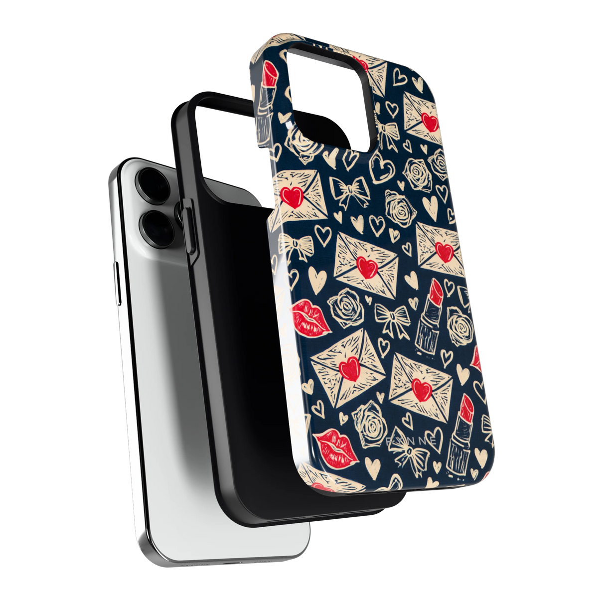 Liefdesbrieven hoesje voor iPhone 14 Pro Max, los van de telefoon