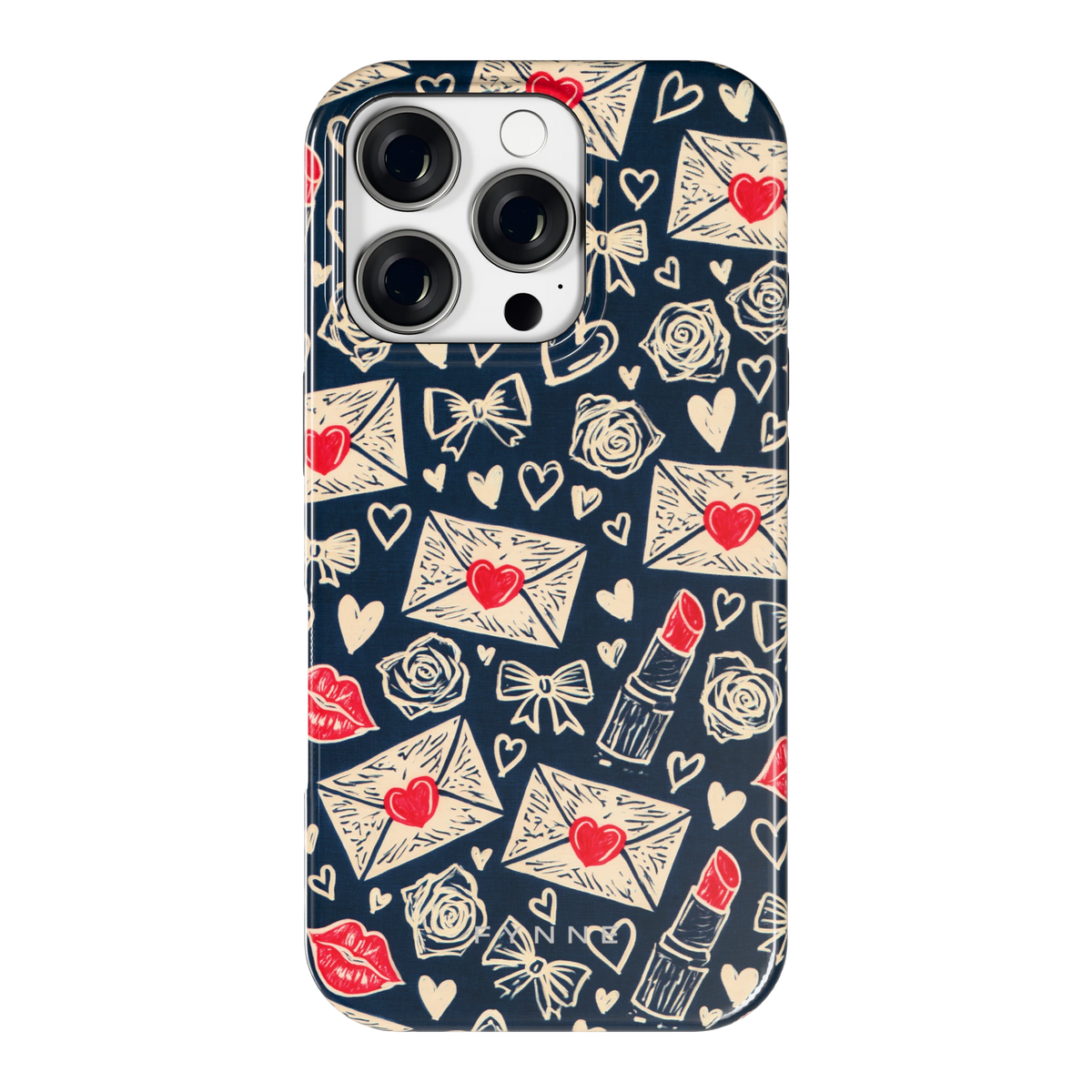 Liefdesbrieven hoesje voor iPhone 16 Pro, achterkant