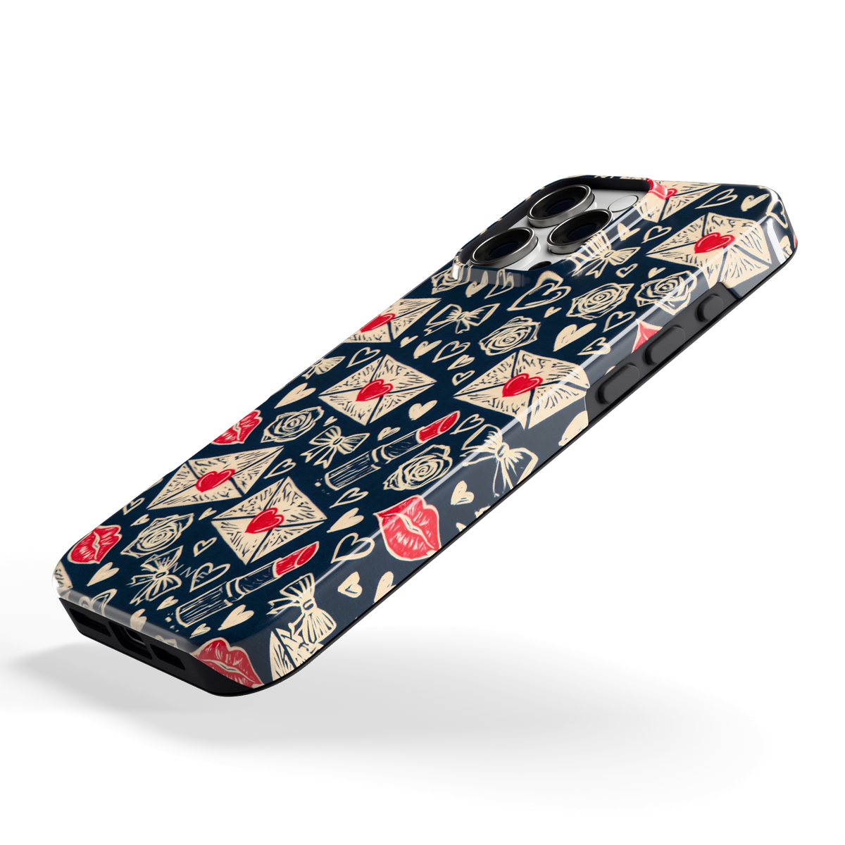 Liefdesbrieven hoesje voor iPhone 16 Pro Max, schuin