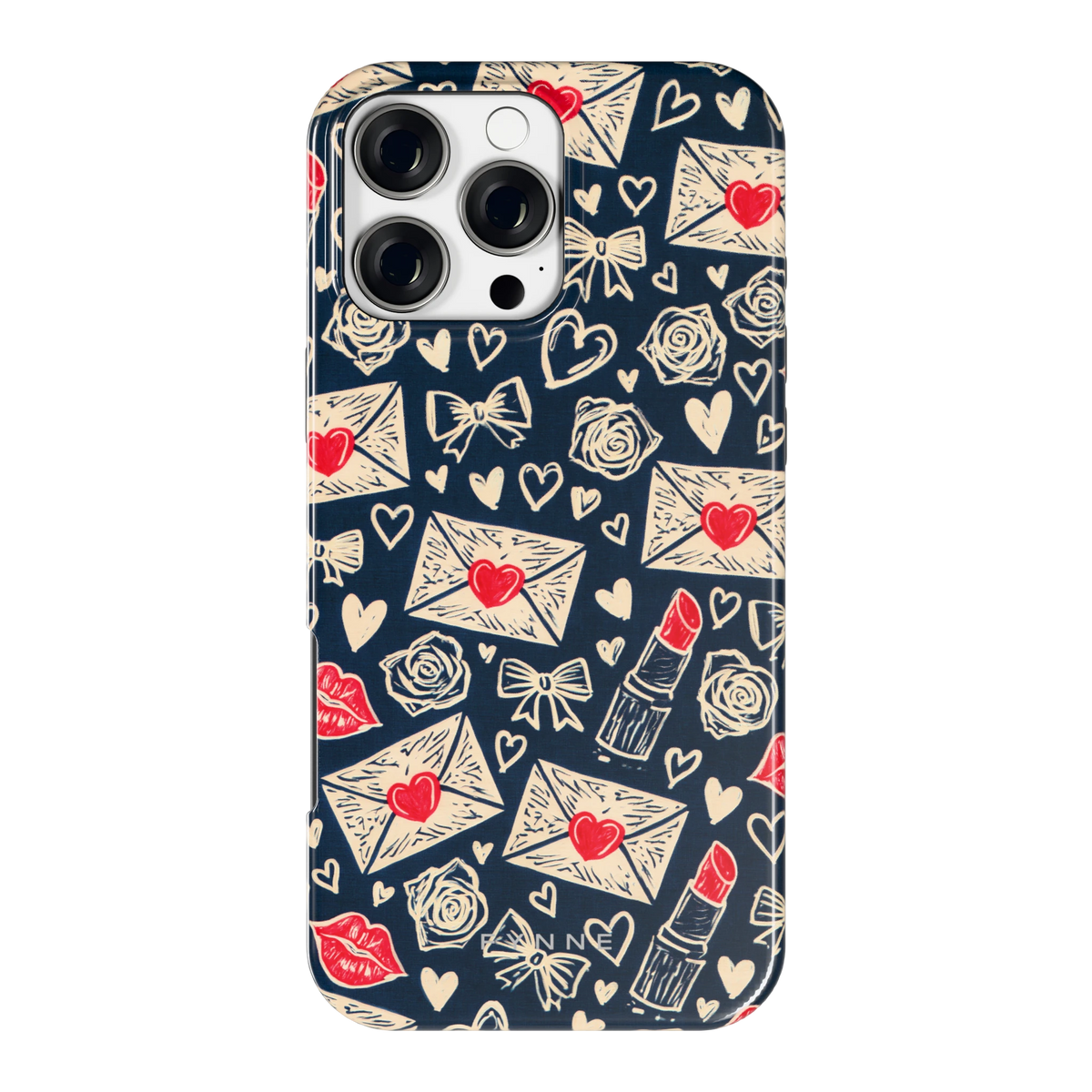 Liefdesbrieven hoesje voor iPhone 16 Pro Max, achterkant