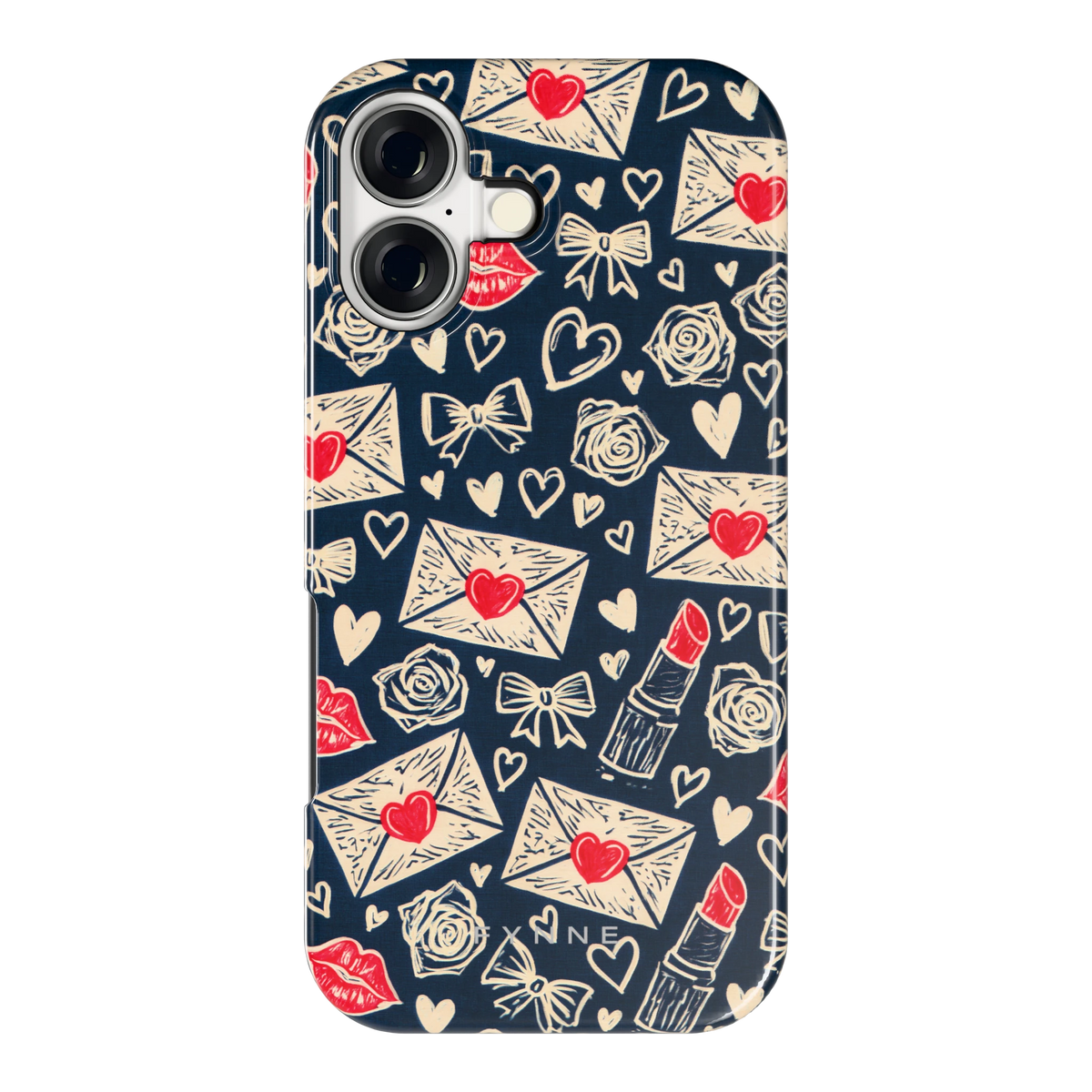 Liefdesbrieven hoesje voor iPhone 17, achterkant