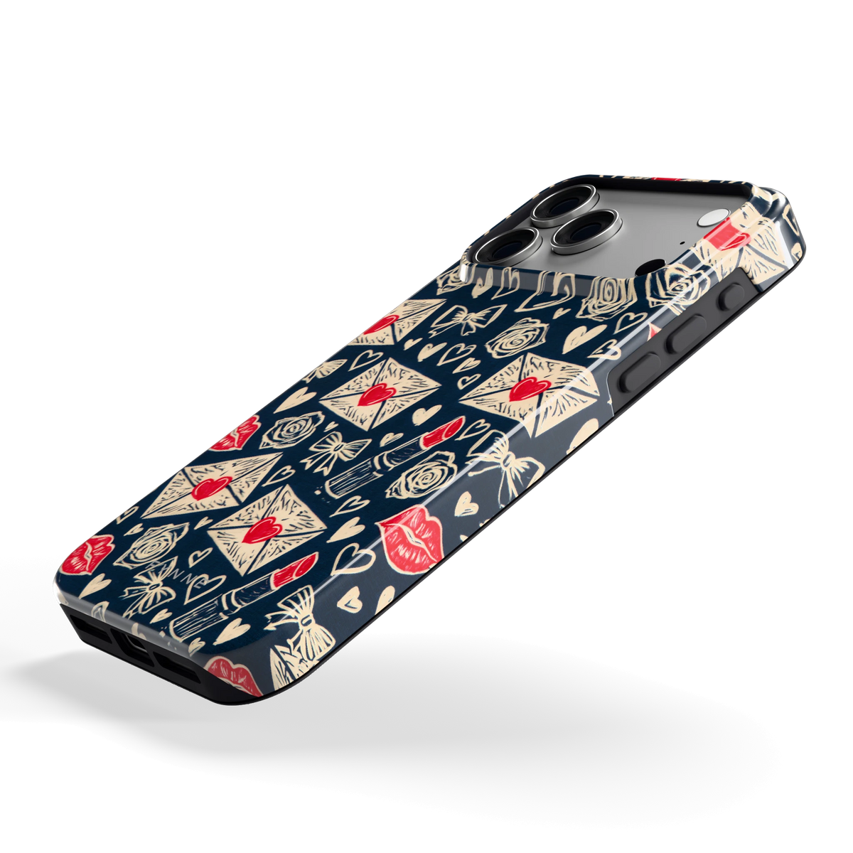 Liefdesbrieven hoesje voor iPhone 18 Pro Max, schuin