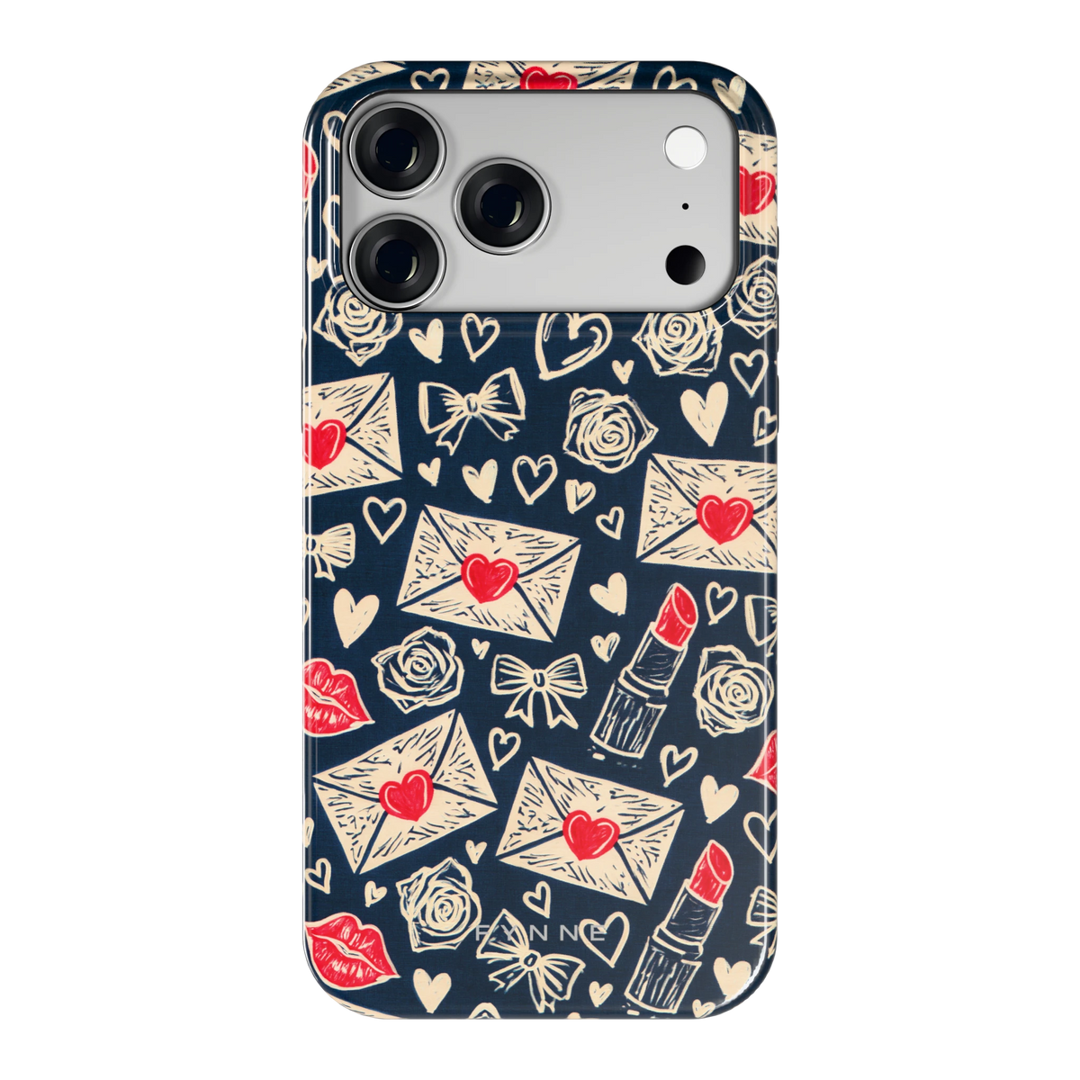 Liefdesbrieven hoesje voor iPhone 18 Pro Max, achterkant