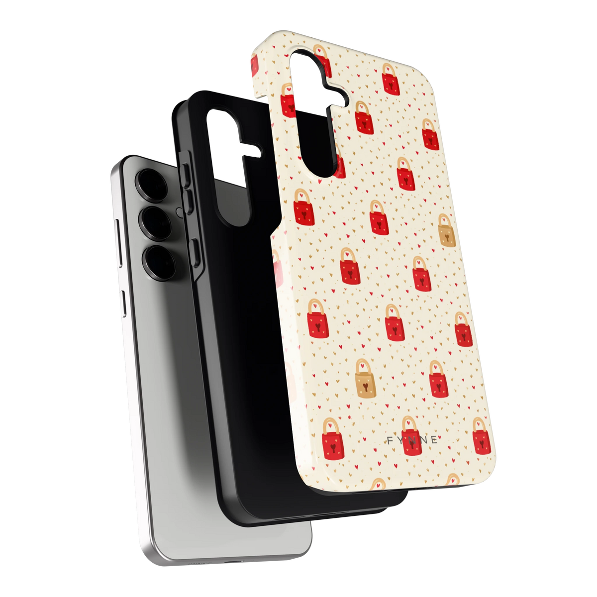 Liefdesslotjes hoesje voor Galaxy S24 FE, los van de telefoon