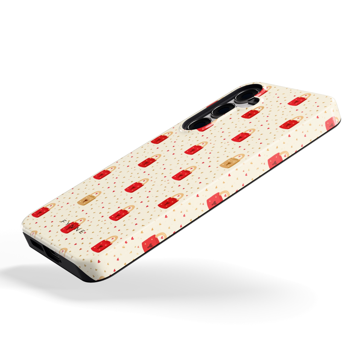 Liefdesslotjes hoesje voor Galaxy S24+, schuin