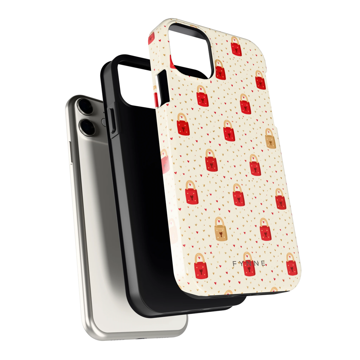 Liefdesslotjes hoesje voor iPhone 11, los van de telefoon