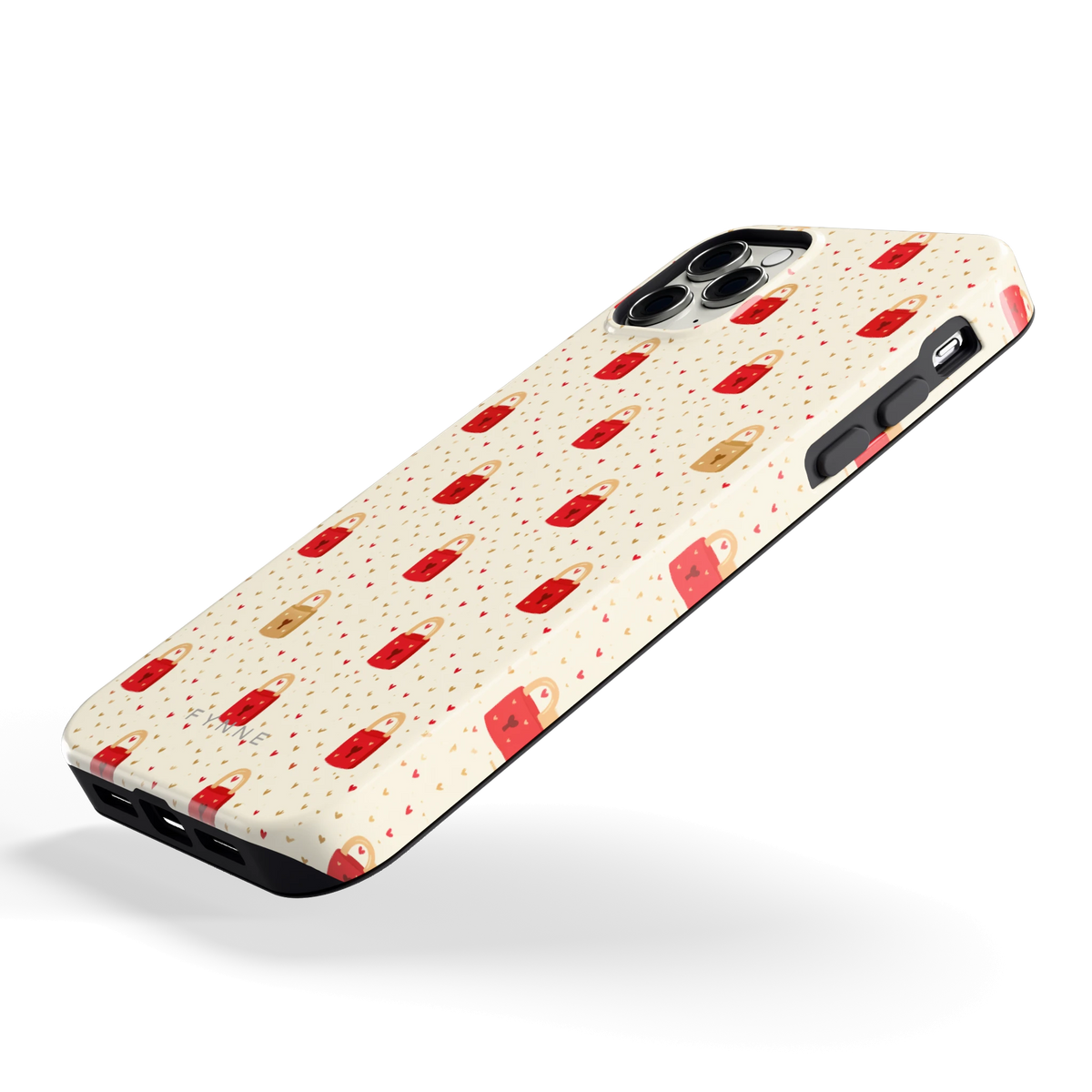 Liefdesslotjes hoesje voor iPhone 11 Pro Max, schuin