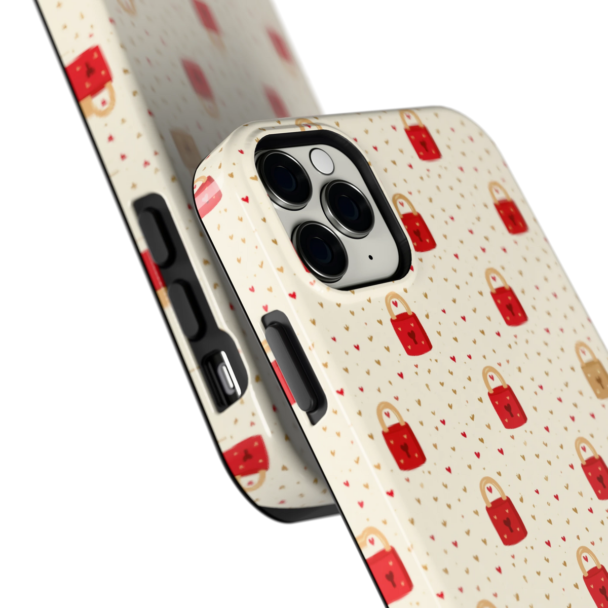 Liefdesslotjes hoesje voor iPhone 11 Pro Max, close-up