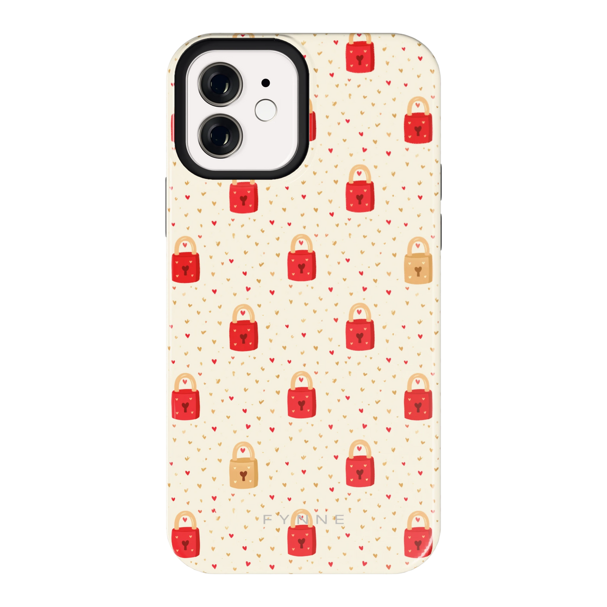 Liefdesslotjes hoesje voor iPhone 12, achterkant