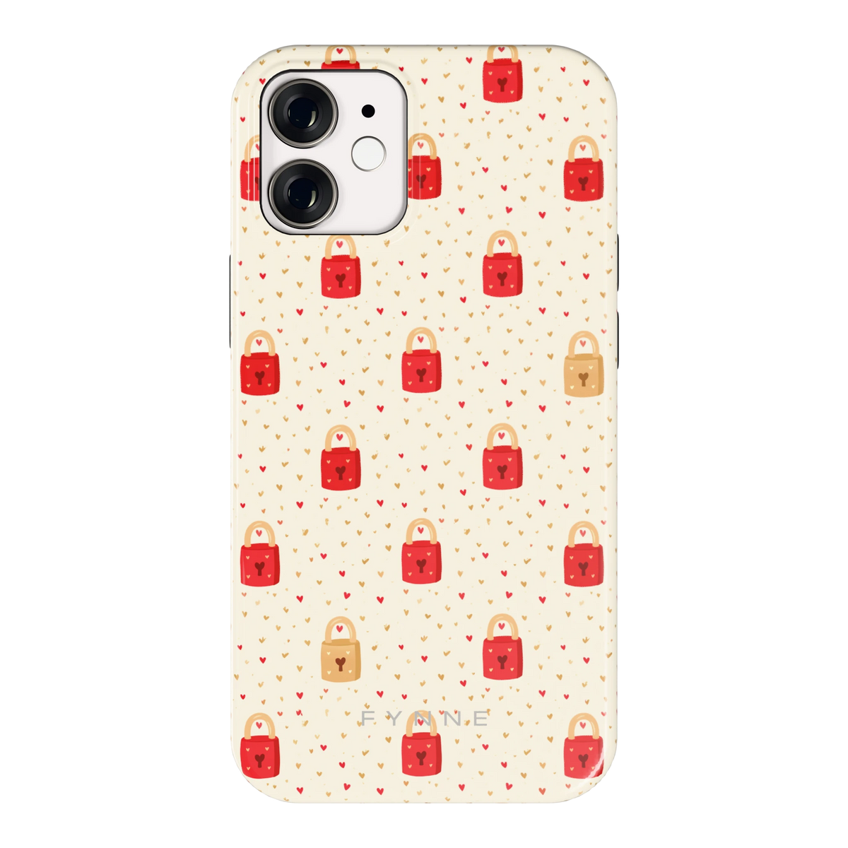 Liefdesslotjes hoesje voor iPhone 12 mini, achterkant