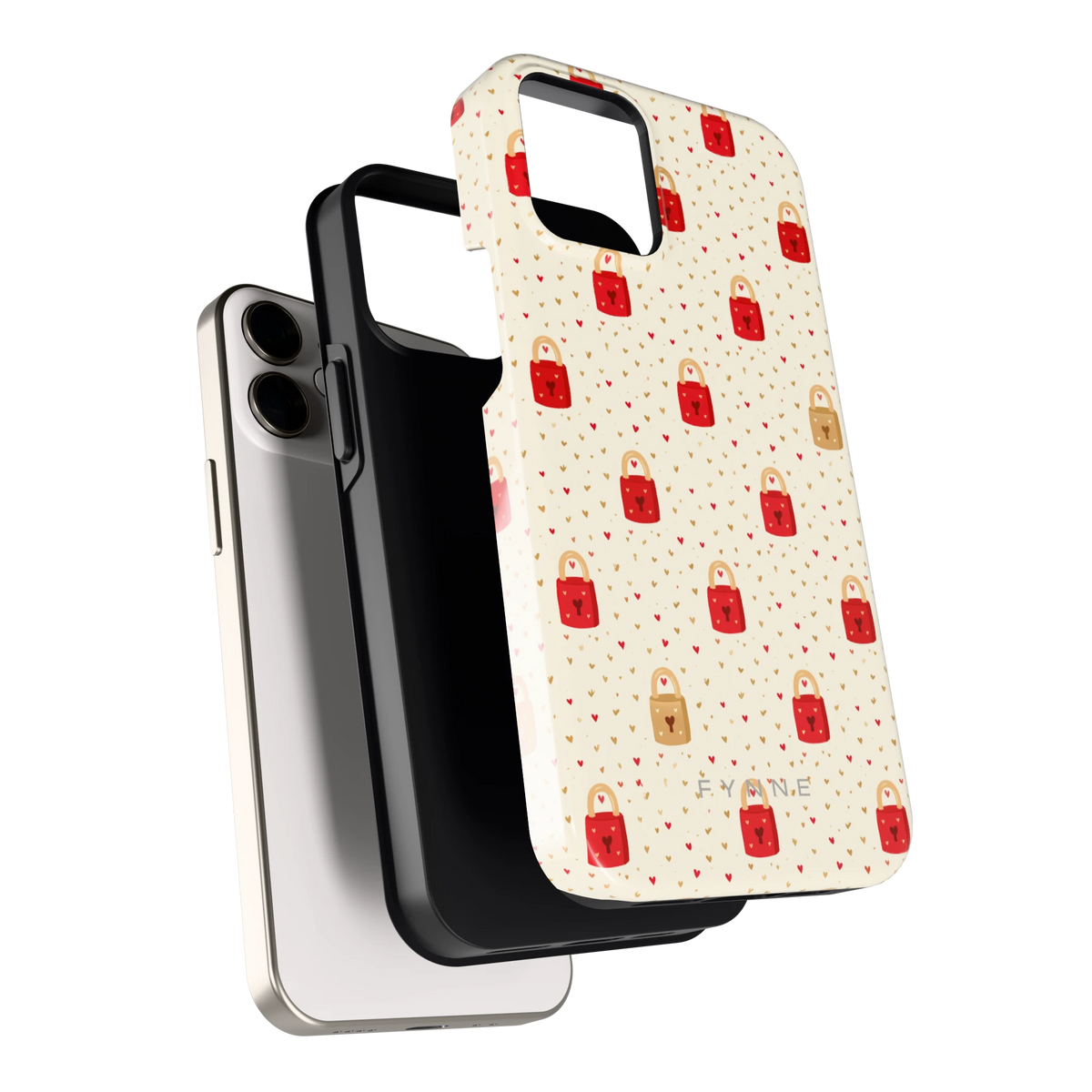 Liefdesslotjes hoesje voor iPhone 12 mini, los van de telefoon