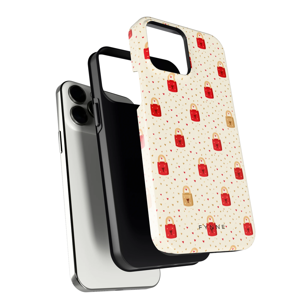 Liefdesslotjes hoesje voor iPhone 13 Pro Max, los van de telefoon