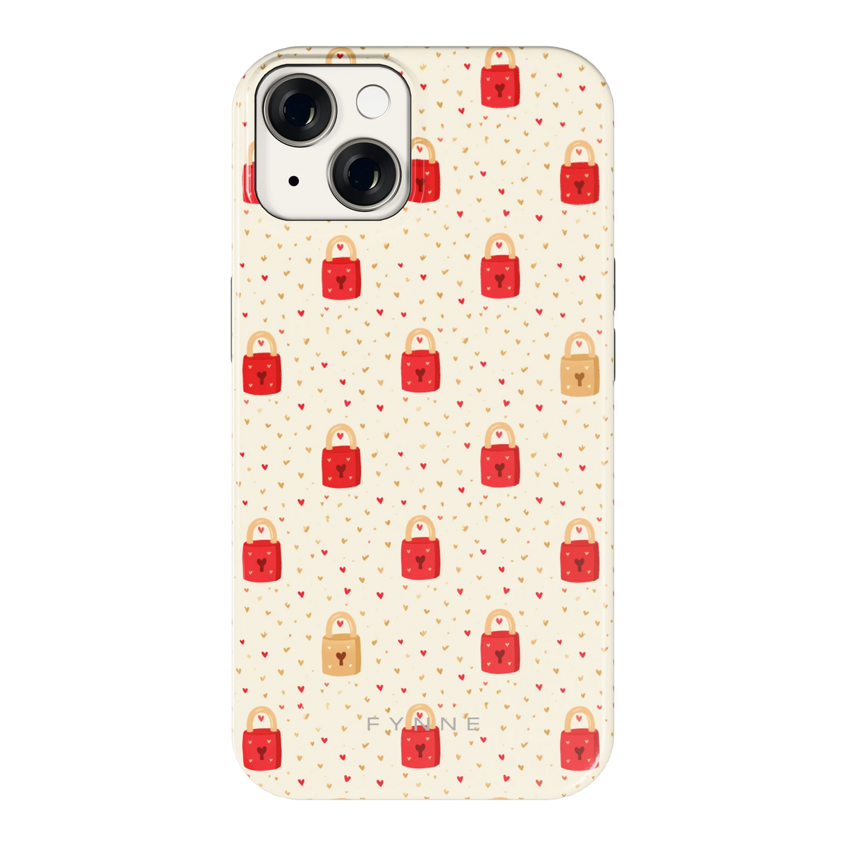 Liefdesslotjes hoesje voor iPhone 14, achterkant