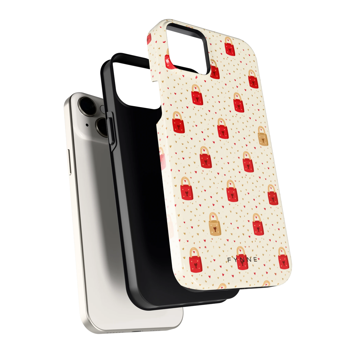 Liefdesslotjes hoesje voor iPhone 14 Plus, los van de telefoon