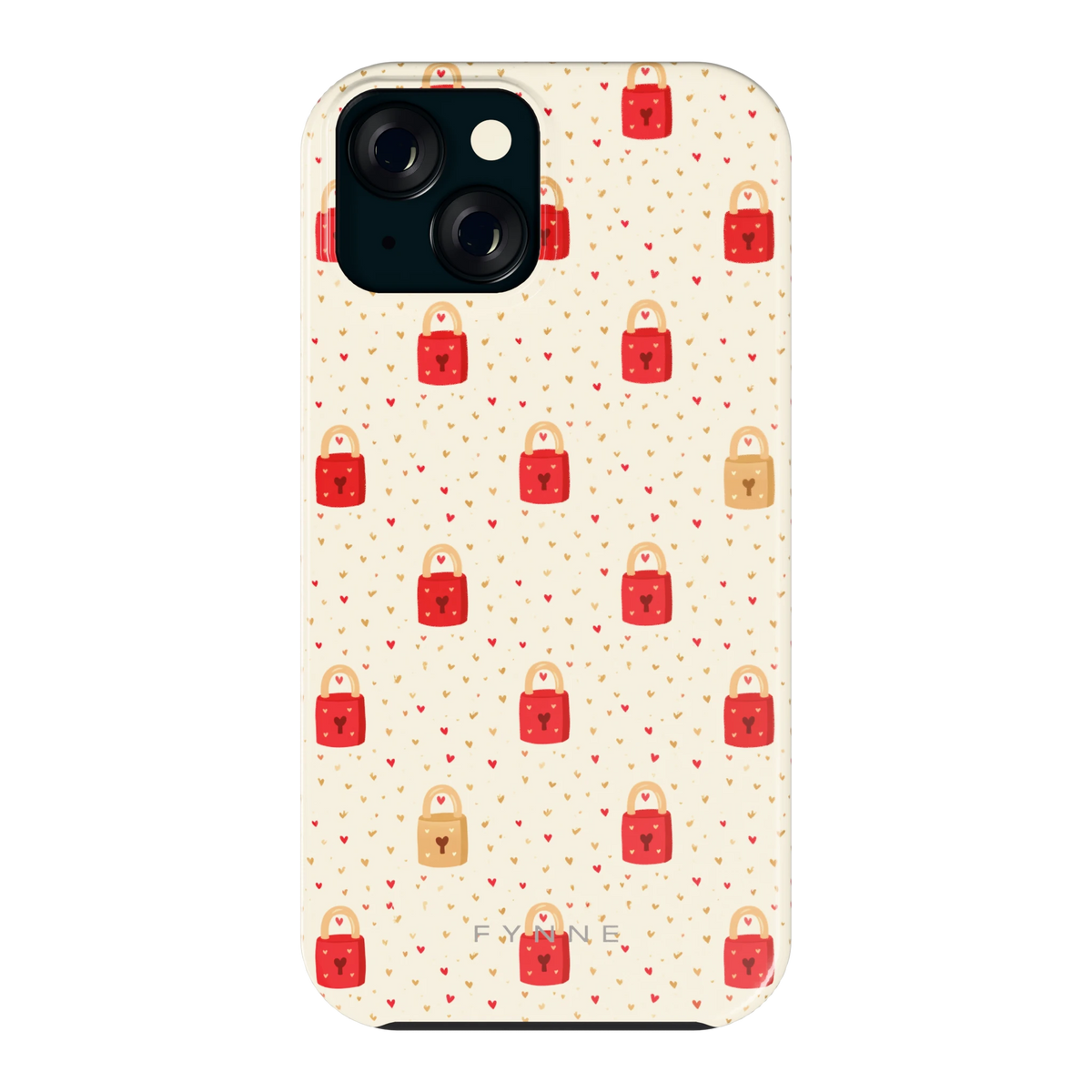 Liefdesslotjes hoesje voor iPhone 15, achterkant