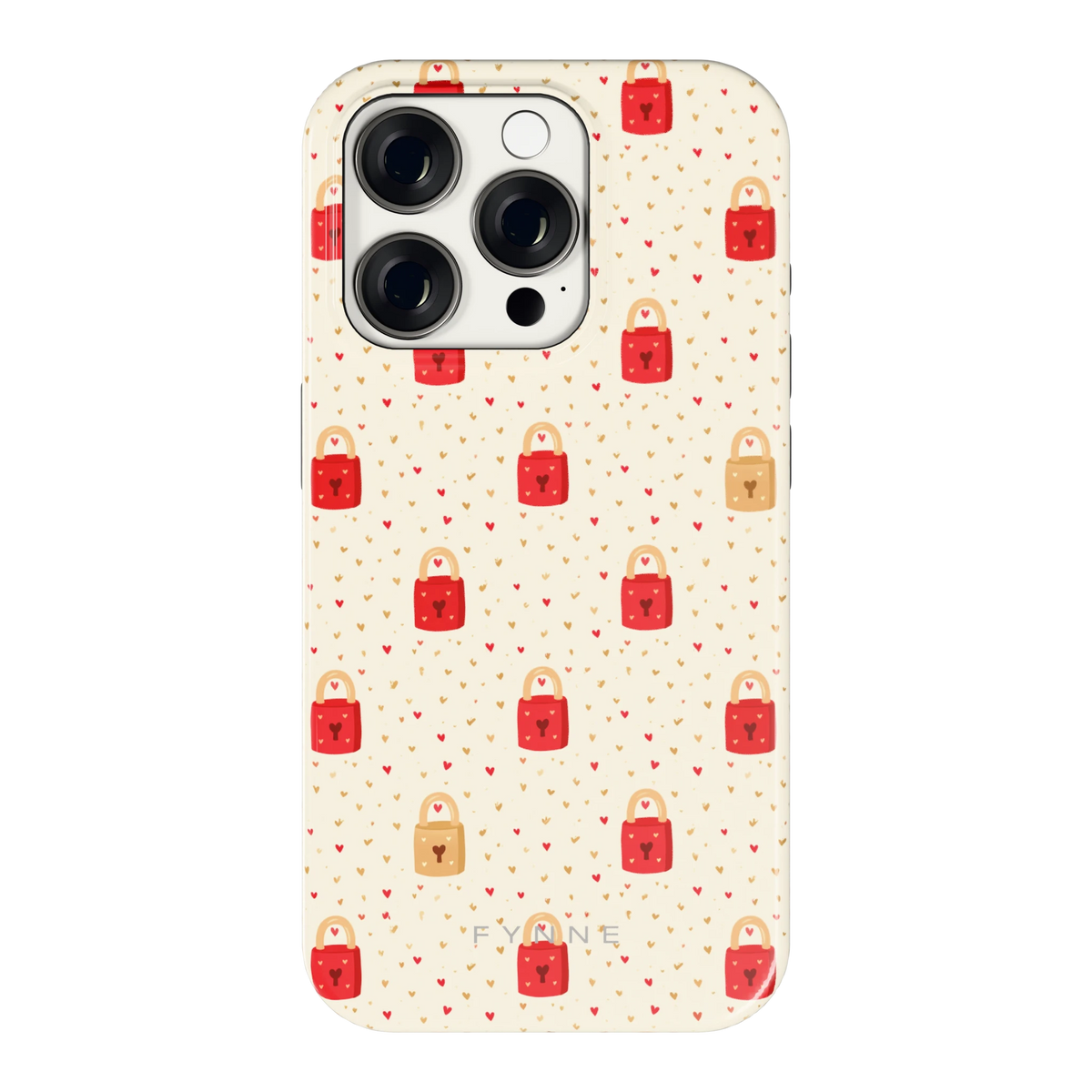 Liefdesslotjes hoesje voor iPhone 15 Pro, achterkant