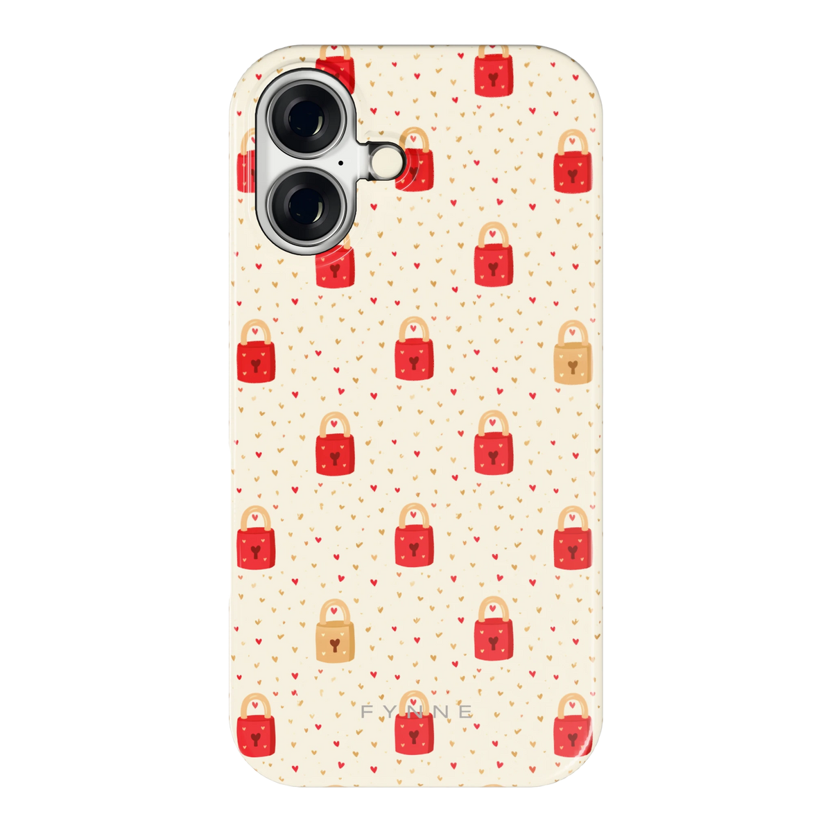 Liefdesslotjes hoesje voor iPhone 16, achterkant