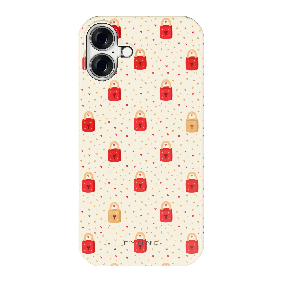 Liefdesslotjes hoesje voor iPhone 16 Plus, achterkant