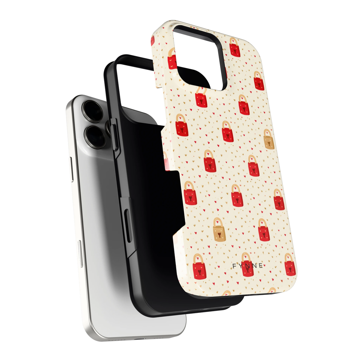 Liefdesslotjes hoesje voor iPhone 16 Pro Max, los van de telefoon