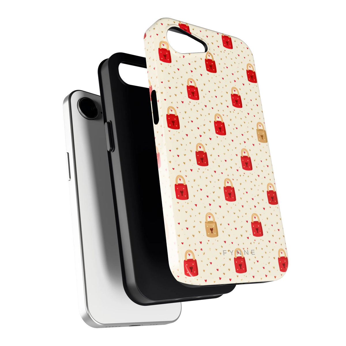 Liefdesslotjes hoesje voor iPhone 16e, los van de telefoon