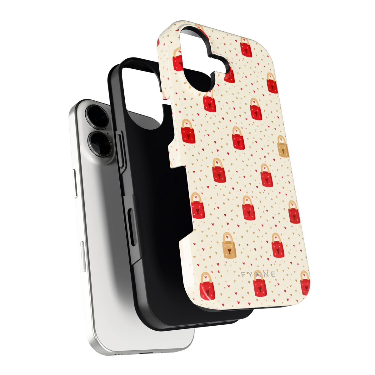 Liefdesslotjes hoesje voor iPhone 17, los van de telefoon