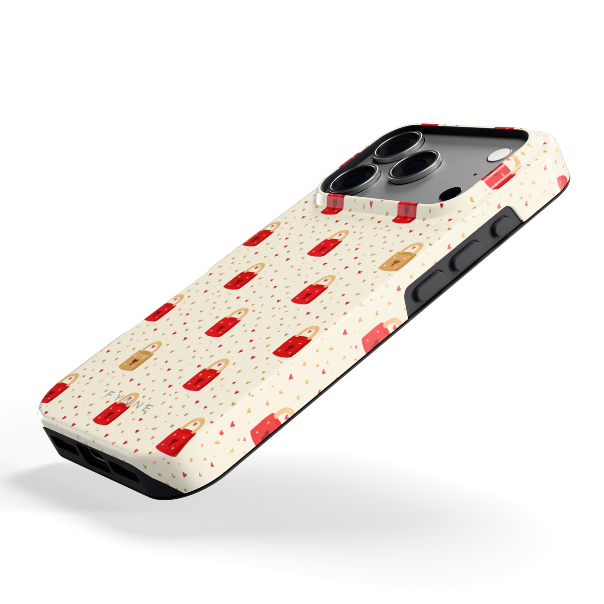 Liefdesslotjes hoesje voor iPhone 17 Pro, schuin