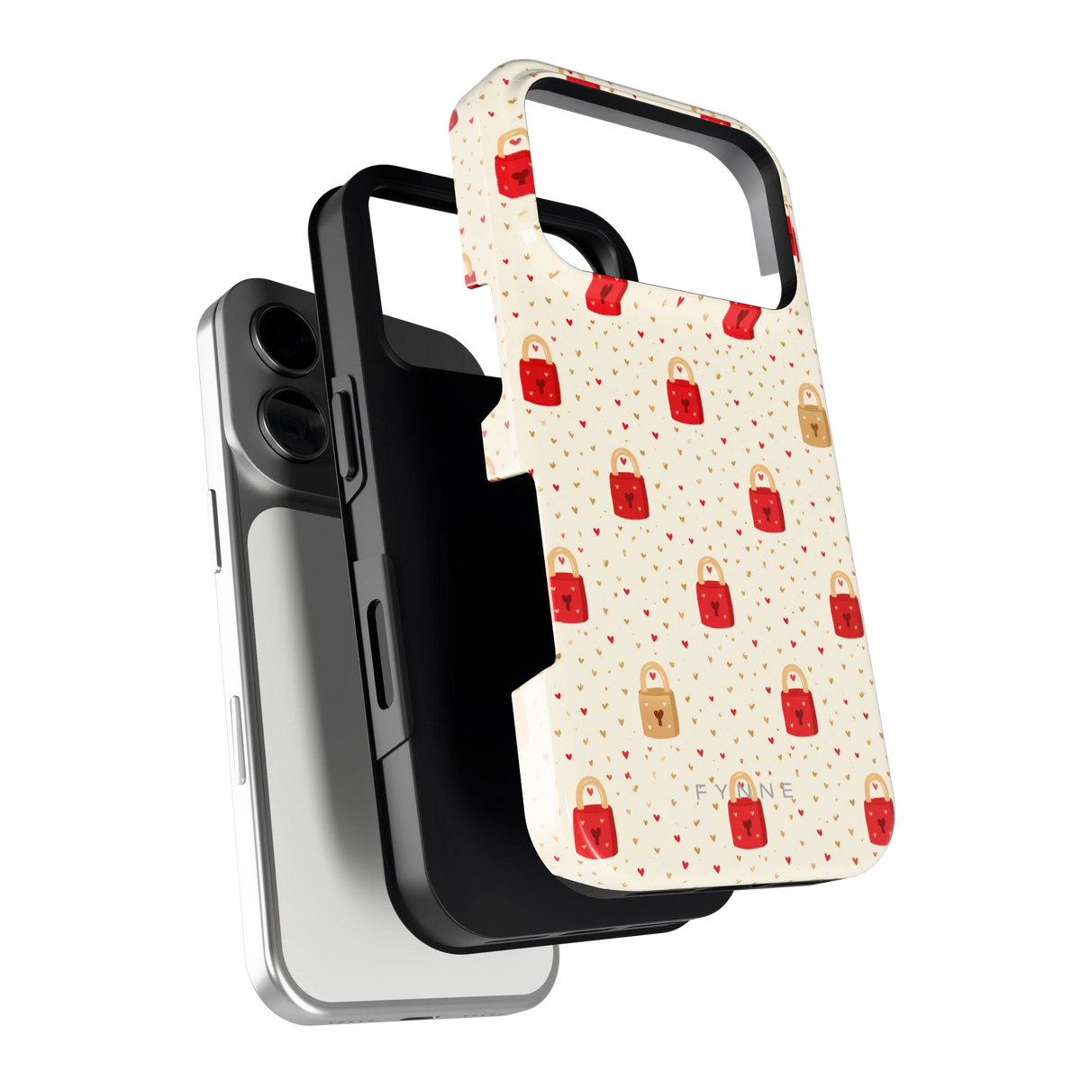 Liefdesslotjes hoesje voor iPhone 17 Pro, los van de telefoon