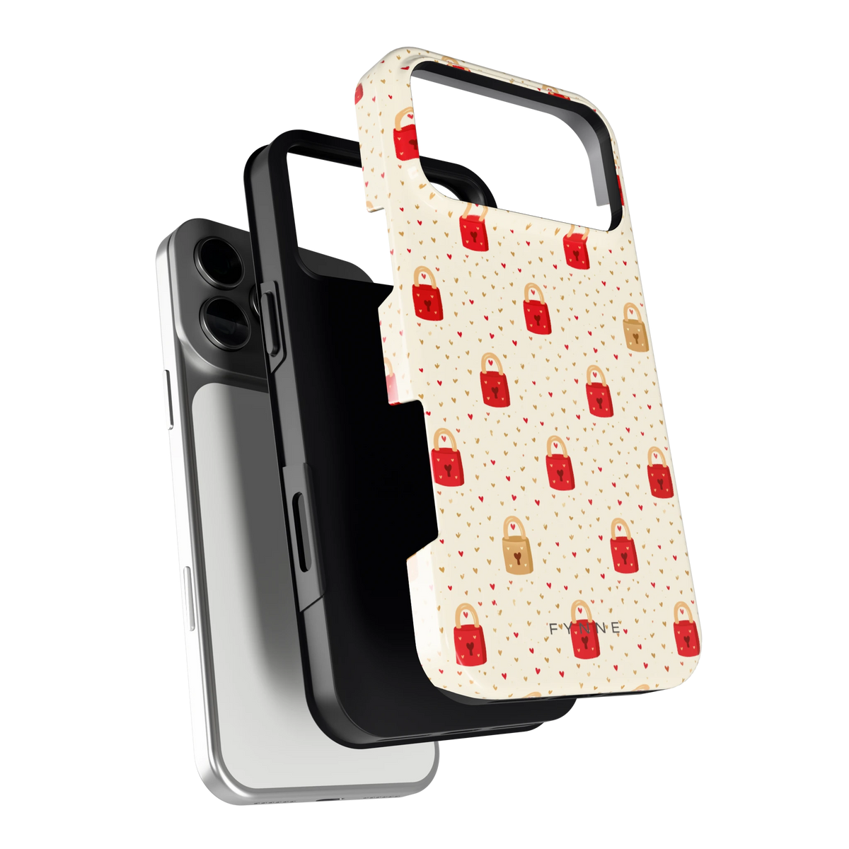 Liefdesslotjes hoesje voor iPhone 17 Pro Max, los van de telefoon