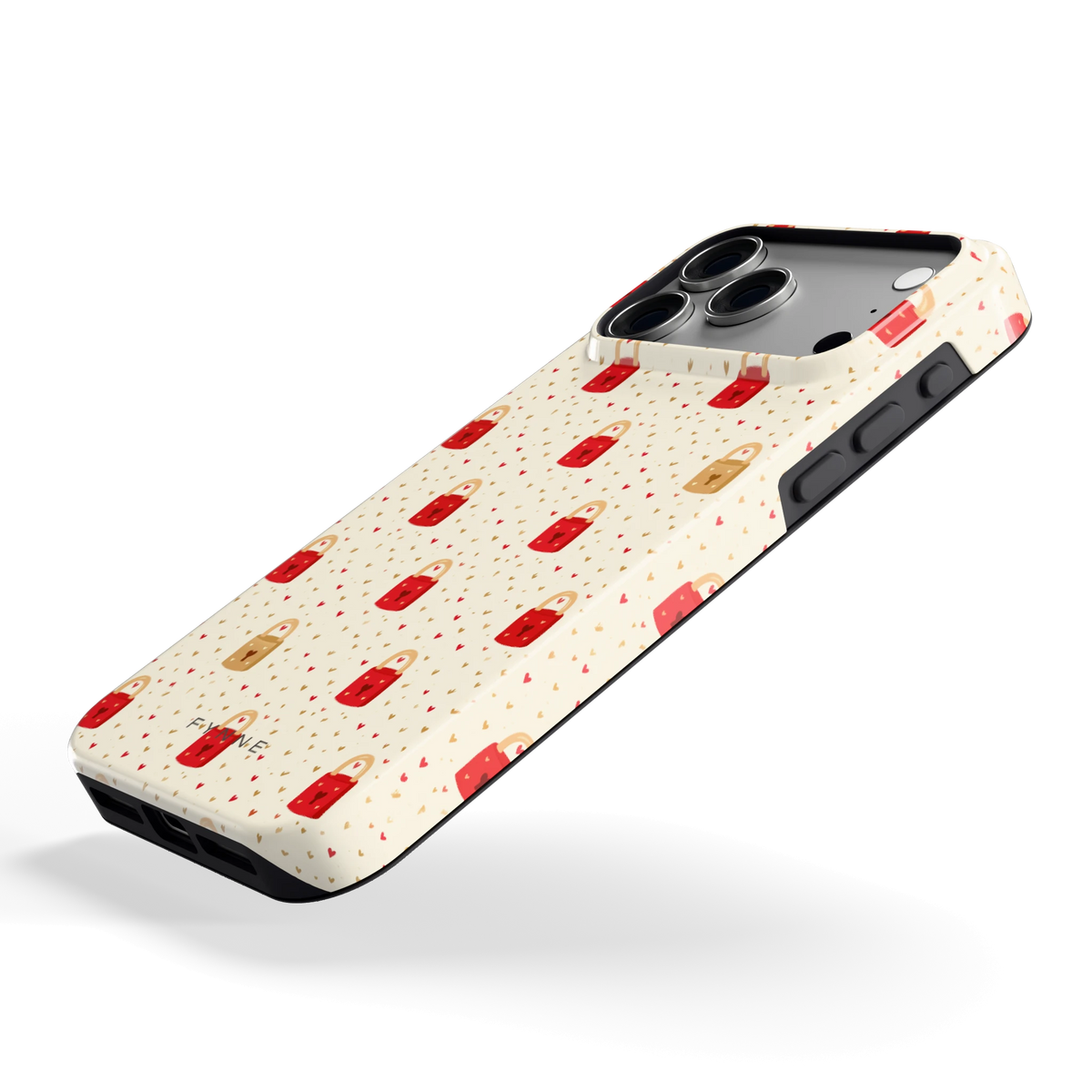 Liefdesslotjes hoesje voor iPhone 18 Pro Max, schuin