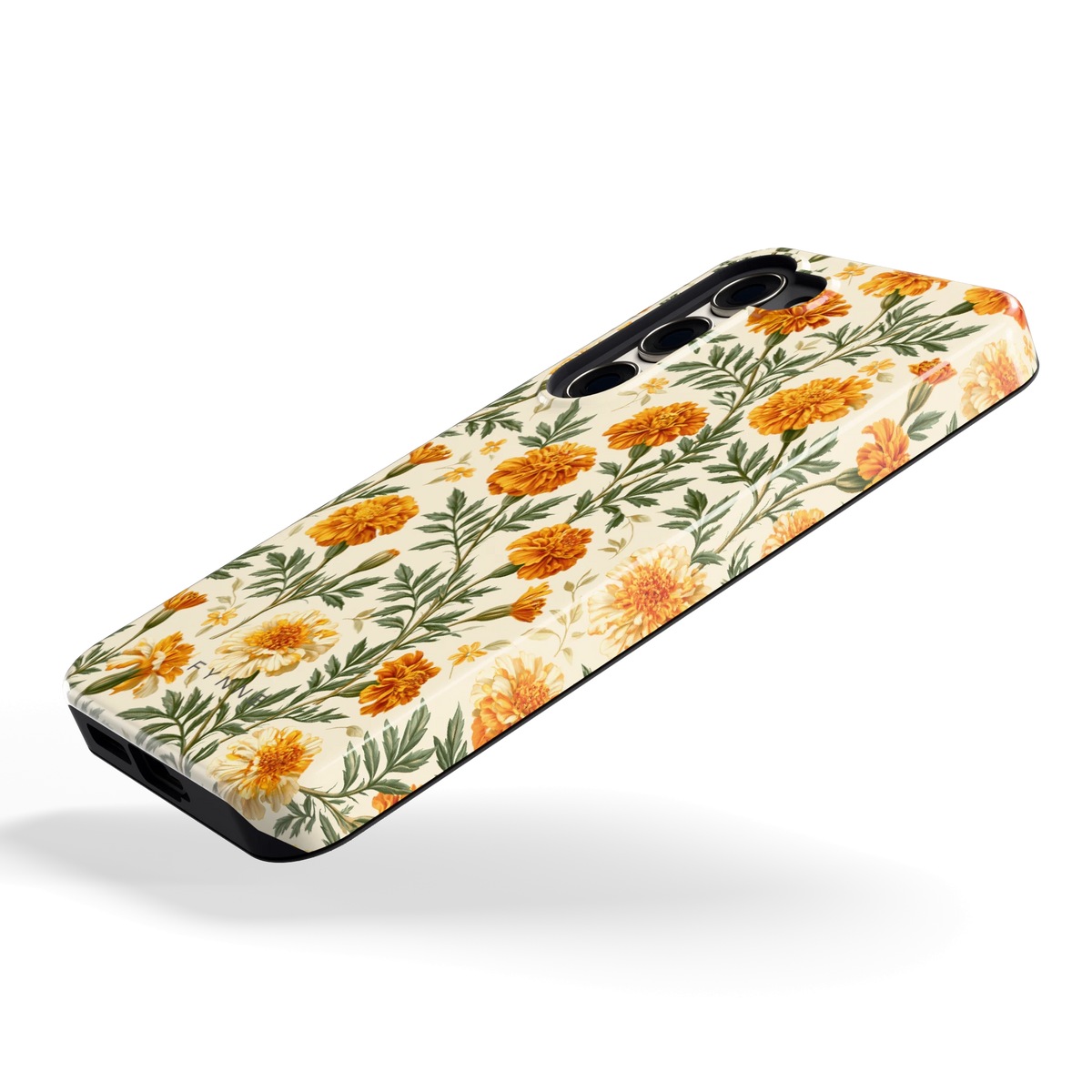 Goudsbloemenveld hoesje voor Galaxy S23, schuin