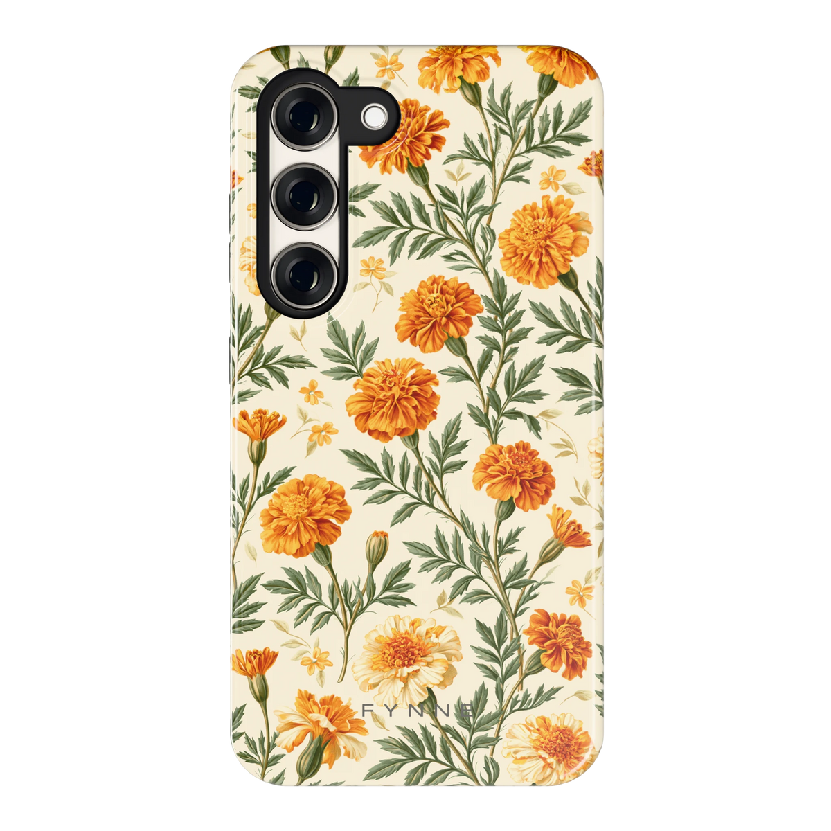 Goudsbloemenveld hoesje voor Galaxy S23, achterkant