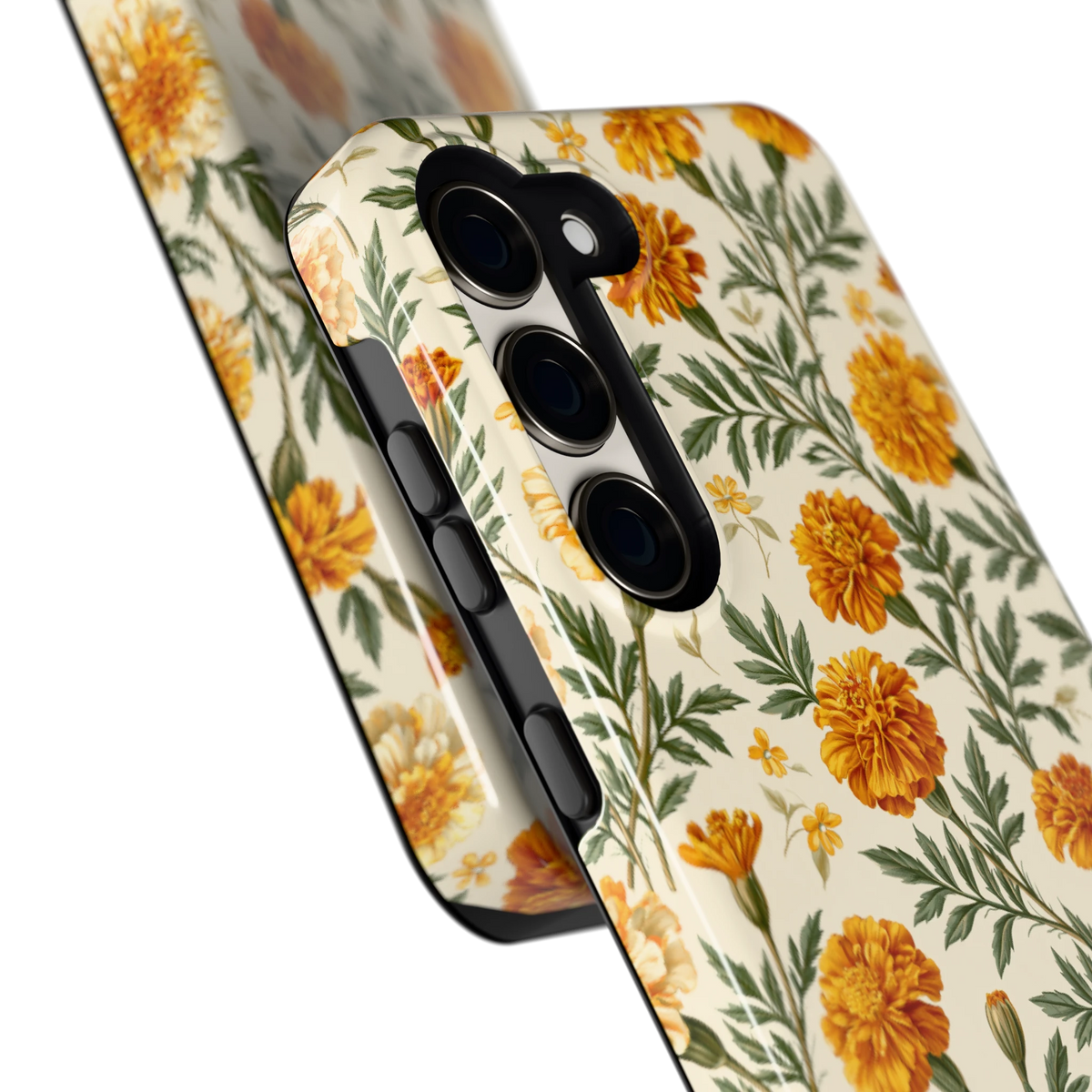 Goudsbloemenveld hoesje voor Galaxy S23, close-up