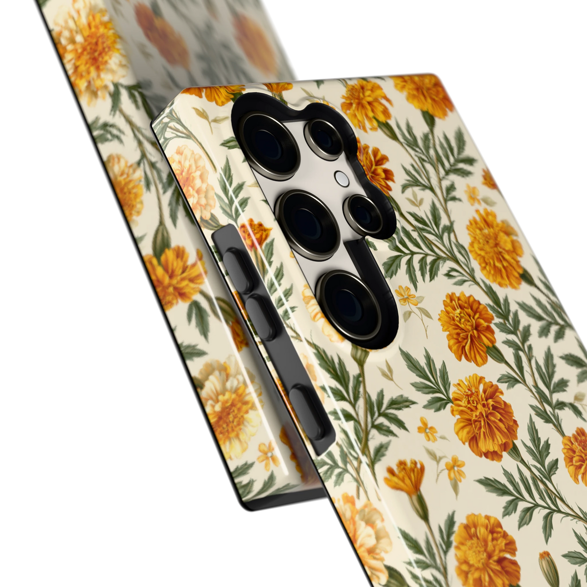 Goudsbloemenveld hoesje voor Galaxy S23 Ultra, close-up