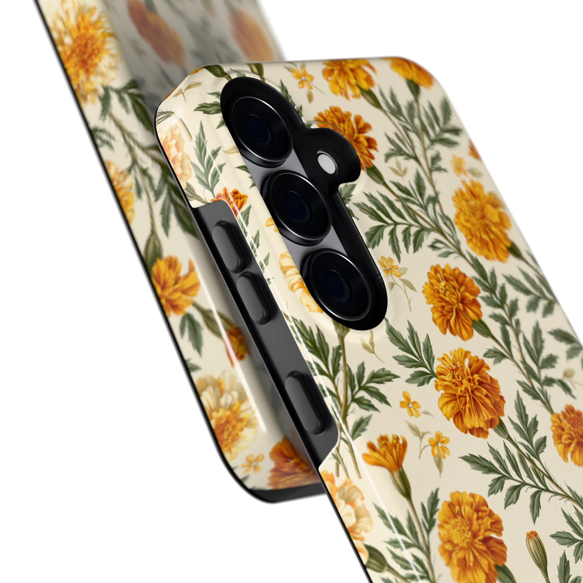 Goudsbloemenveld hoesje voor Galaxy S25, close-up