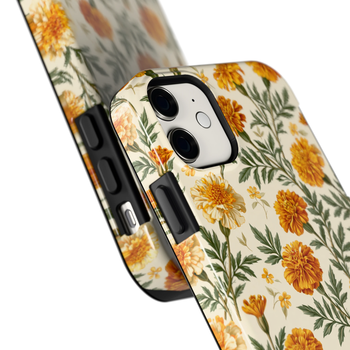 Goudsbloemenveld hoesje voor iPhone 11, close-up