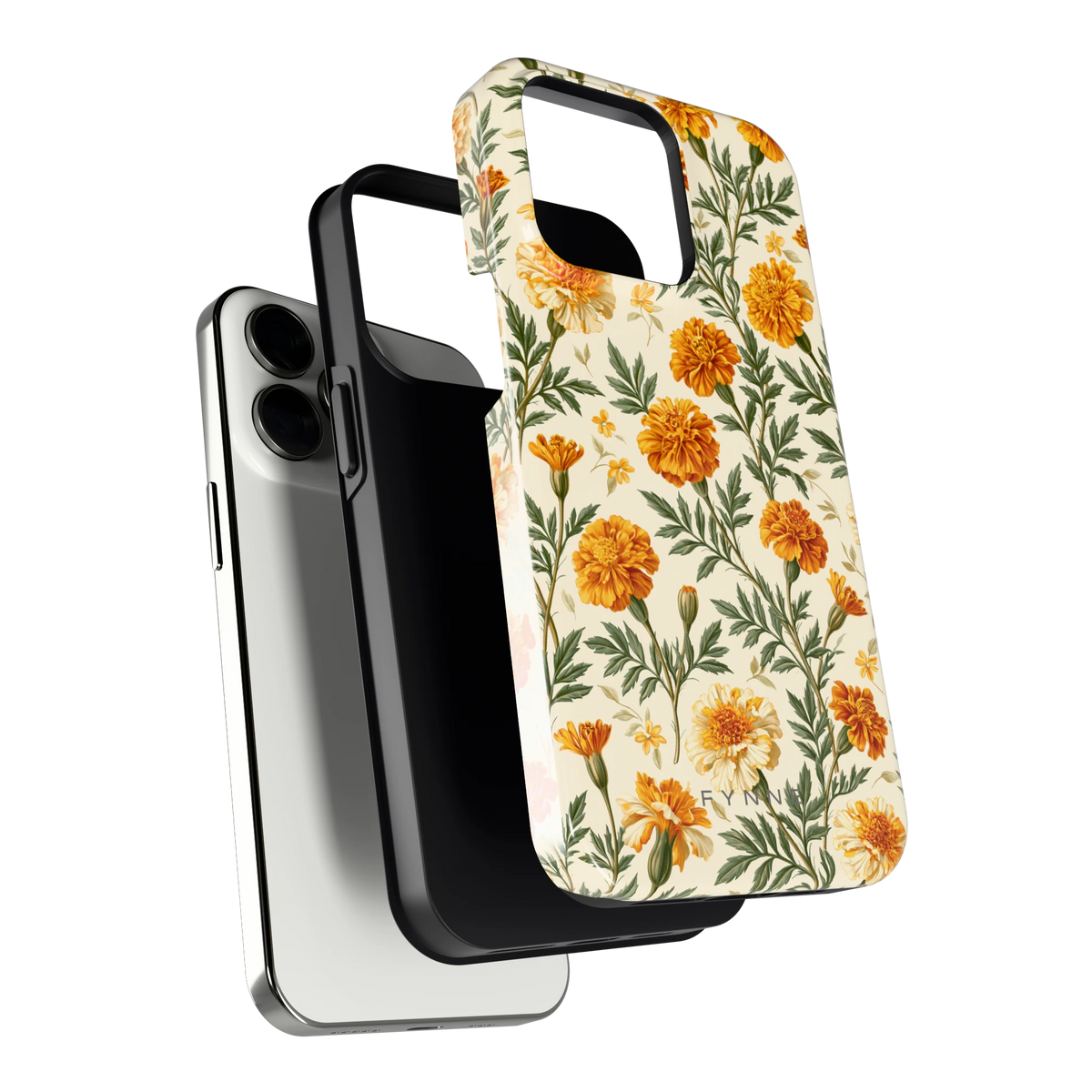 Goudsbloemenveld hoesje voor iPhone 13 Pro, los van de telefoon