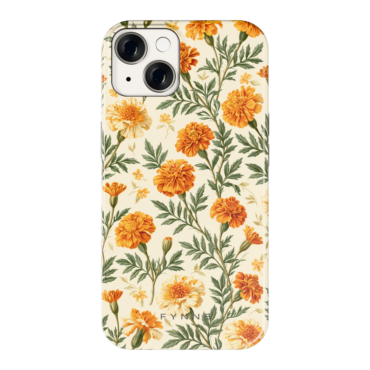Goudsbloemenveld hoesje voor iPhone 14, achterkant