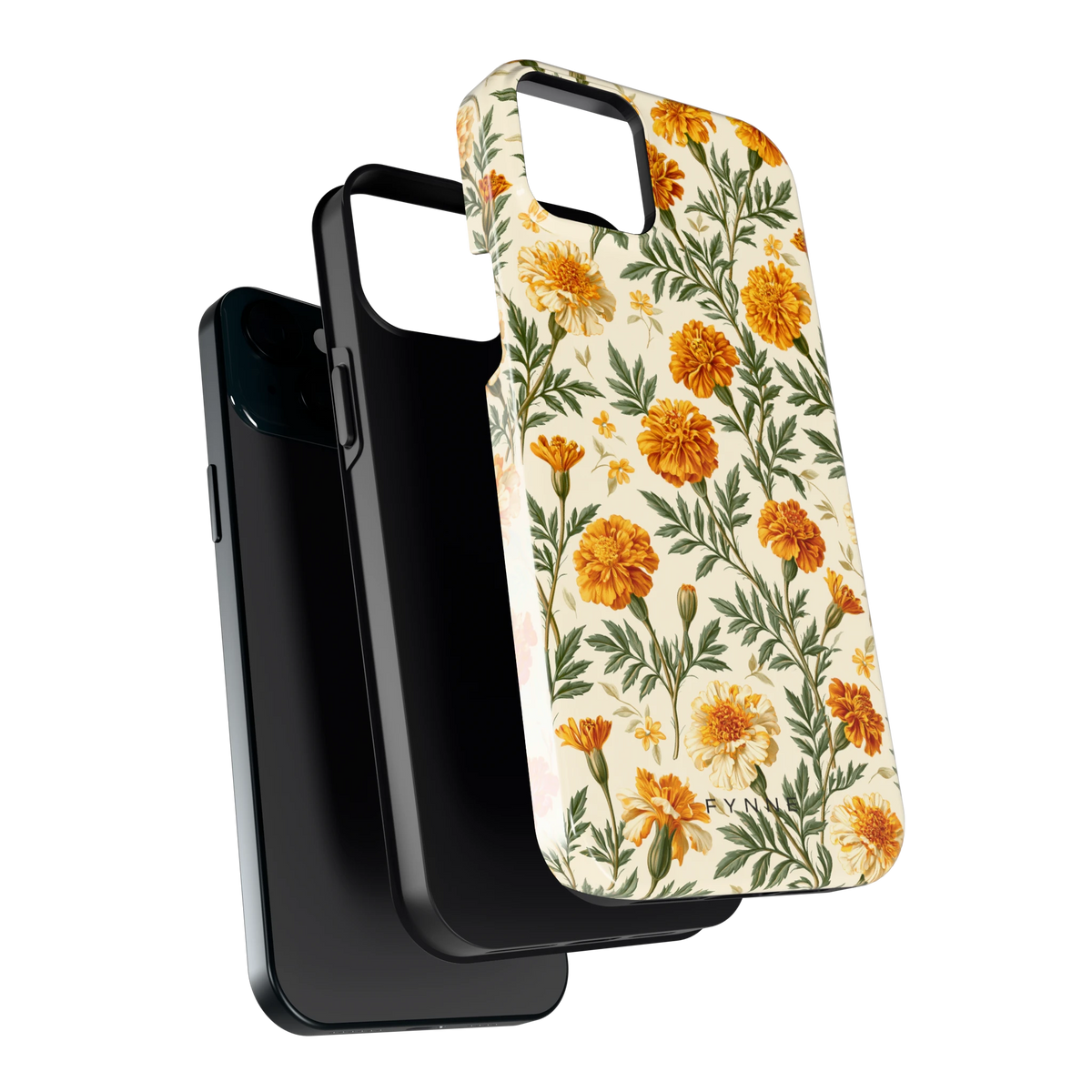 Goudsbloemenveld hoesje voor iPhone 15 Plus, los van de telefoon
