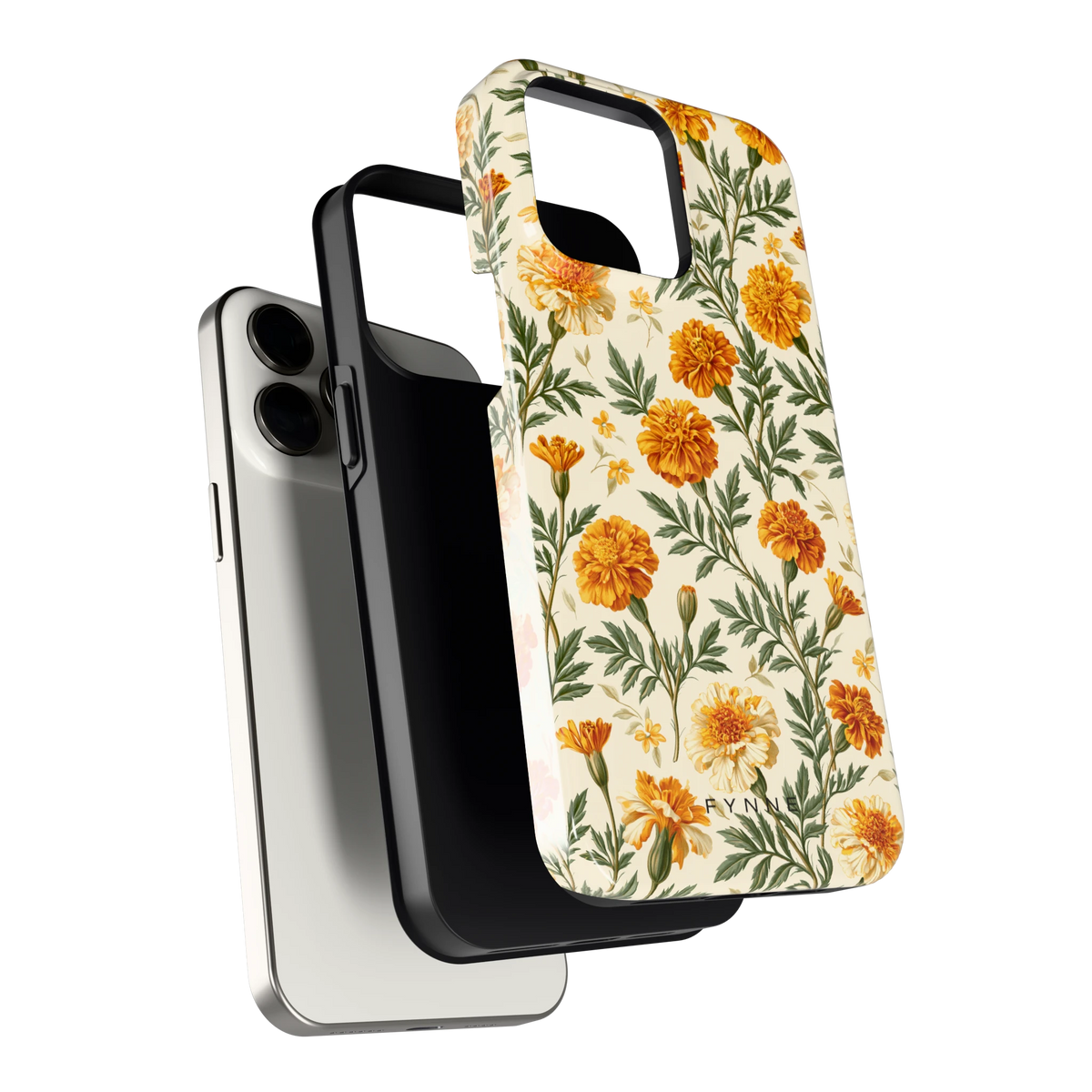 Goudsbloemenveld hoesje voor iPhone 15 Pro Max, los van de telefoon