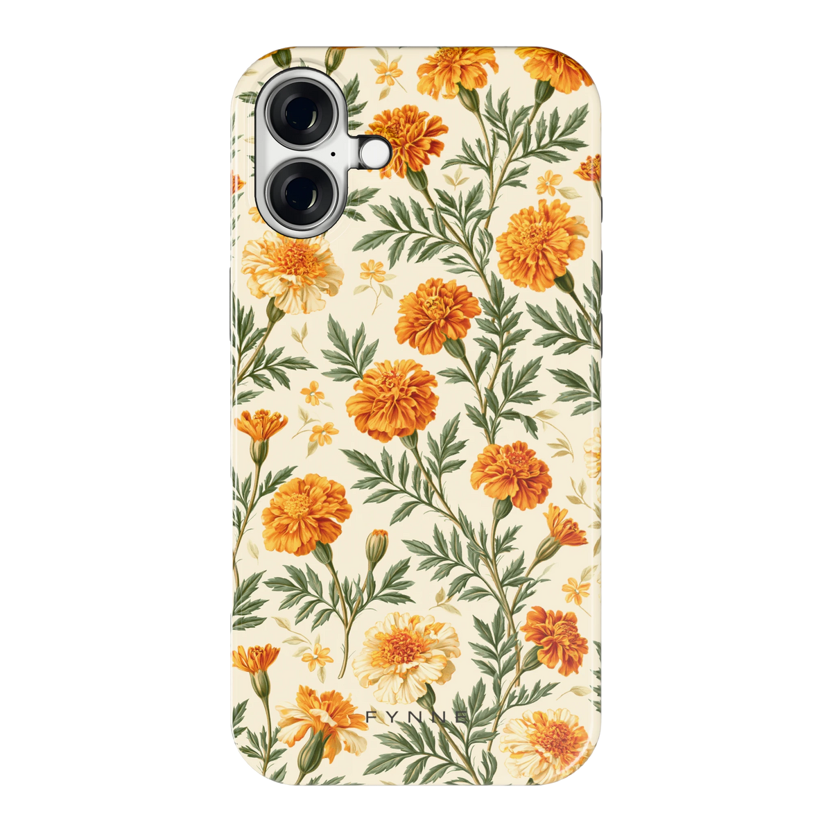 Goudsbloemenveld hoesje voor iPhone 16 Plus, achterkant