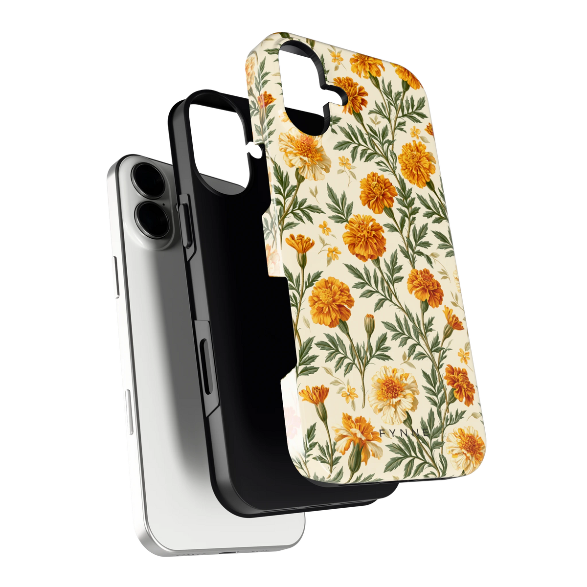 Goudsbloemenveld hoesje voor iPhone 16 Plus, los van de telefoon