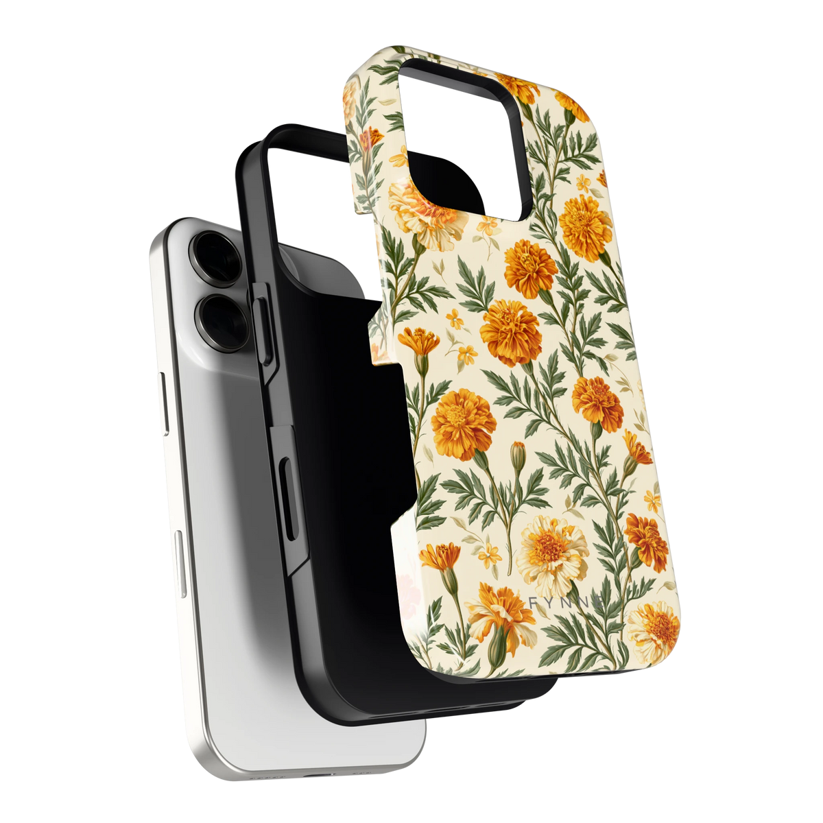Goudsbloemenveld hoesje voor iPhone 16 Pro, los van de telefoon