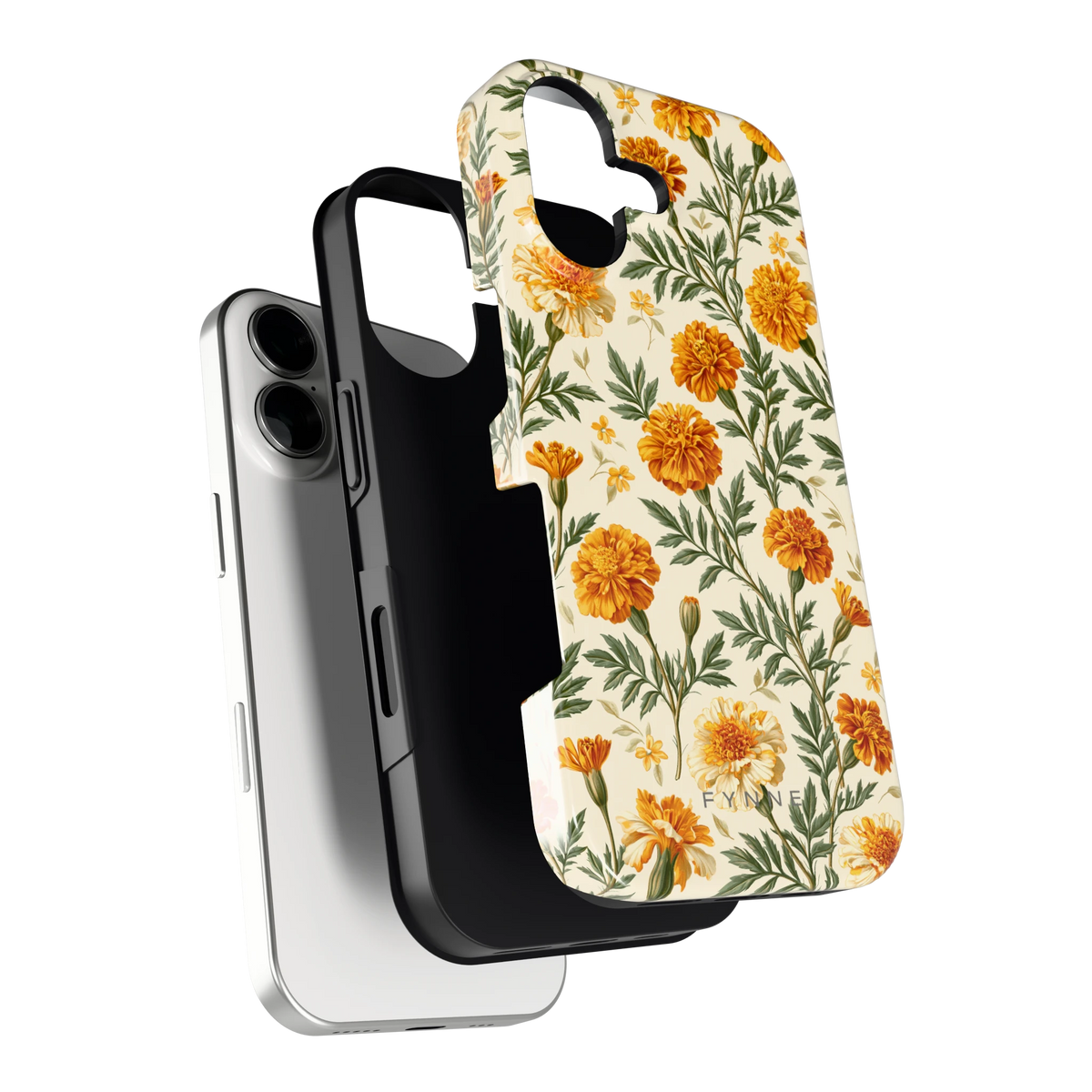 Goudsbloemenveld hoesje voor iPhone 17, los van de telefoon