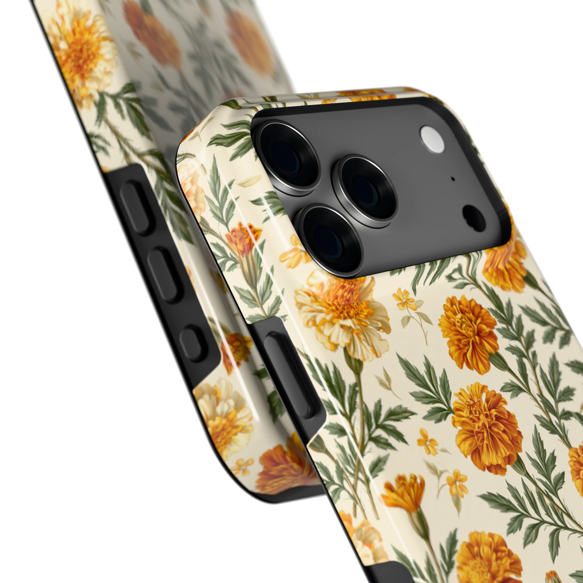 Goudsbloemenveld hoesje voor iPhone 18 Pro Max, close-up
