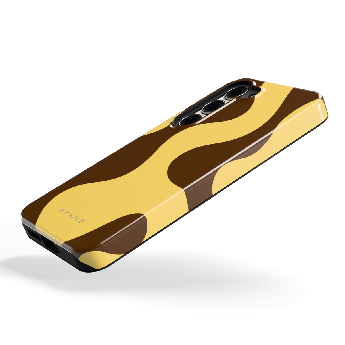 Chocolade Golven hoesje voor Galaxy S23, schuin